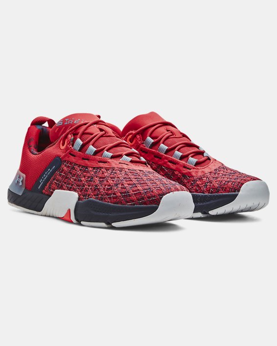 Men's UA TriBase™ Reign 5 Training Shoes in Red image number 3